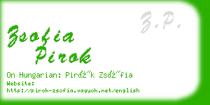 zsofia pirok business card